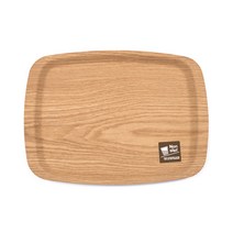 바이굿즈 우드무늬 논슬립 아보르 타원쟁반