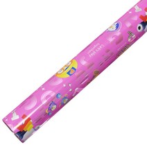 뽀로로 증착롤 포장지 소 26.5cm x 12m, 핑크, 1개