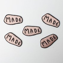 패션포인트 미니 자수 와펜 45 x 25 mm, Made, 5개입