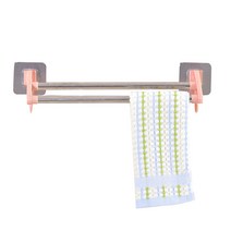 앤티스 욕실 더블 수건걸이, 핑크, 2개입