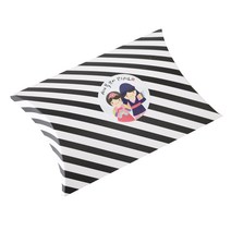 황씨네도시락 반달상자 스트라이프 블랙 20p + 새해복 스티커 소년소녀 20p, 혼합 색상, 1세트