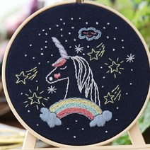 에이엘비 이지자수 DIY 꿈나라레인보우 15cm, 1개, 혼합 색상