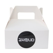 황씨네도시락 화이트핸들상자 소 30p + 원형 감사합니다 스티커 블랙 30p, 혼합 색상, 1세트