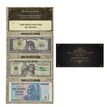 럭키심볼 행운의 지폐 백만달러   1조달러   100조달러 가폐 3종 세트, 혼합 색상, 3세트