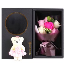 메이코글로벌 비누꽃 6송이 꽃다발 세트, 핑크