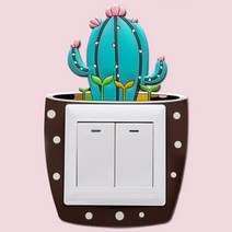 TP 홈인테리어 선인장 스위치 스티커, E