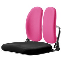 청심의자 폴더 스마트듀얼 고급형 좌식의자 블랙바디 메쉬원단, 투톤핑크