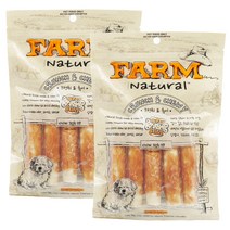 팜내츄럴 발포껌 사사미크런치 강아지 간식 5p, 소가죽 + 닭고기 혼합맛, 2개입