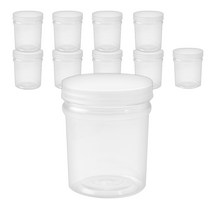 봄91 원형 투명스크류캡 밀폐용기 500ml, 10개