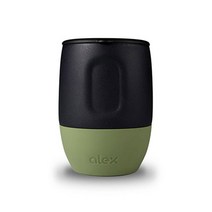 알렉스 보온보냉 텀블러 블랙, 슬리브(올리브), 355ml