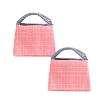 마켓감성 피크닉 휴대용 도시락 보냉백 2p, 타입1