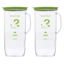 제오닉 손잡이 사각물병 2p, 그린, 2L