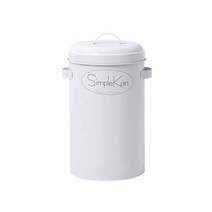 지알디컴퍼니 심플캔 종량제 휴지통 10L, 화이트, 1개