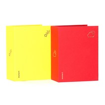 디자인웁스 에이지오 모멘트 포토앨범 2p 세트, 다크레드, 옐로우, 50매