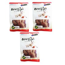야아부르니 국내산 강아지 수제간식, 연어스테이크맛, 3개
