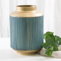 마쉬매리골드 골드터치 빈티지 철제화기, 블루그린