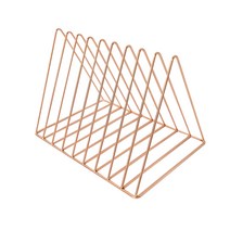 쵸미앤세븐 탁상용 엔틱 메탈 책꽃이, 로즈골드