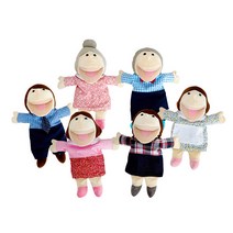 뚜시베베 입벌리는 가족 손인형 6종, 혼합 색상