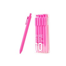 동아피엠에스 KACO PURE 컬러 소프트 젤펜 블랙심 0.5mm 10p, 핑크, 1개