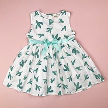 위시키즈 여아용 선인장 나염 원피스