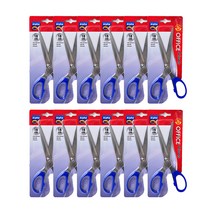 알파 사무용가위 18cm AC-007, 혼합 색상, 12개입