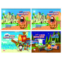 영아트 스케치북 3000 남아용 랜덤 발송 4p, 345 x 248 mm, 30매