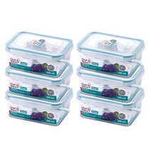 셰프웨어 클리어 밀폐용기 직사각 580ml, 6개입