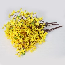 조아트 조화 성묘꽃 쁘띠 개나리 부쉬 3p, 옐로우