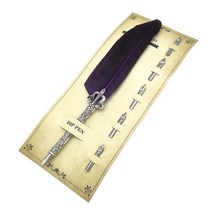 신원 깃털 딥펜 + 펜촉 세트, 0.5mm, 퍼플