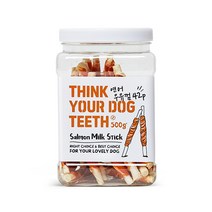 THINK YOUR DOG TEETH 우유껌 스틱 건조간식 42p 500g, 연어맛, 1개
