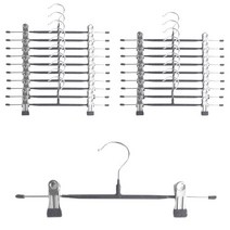 데코즈인 코팅 고급 바지걸이, 그레이, 20개입