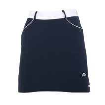 비엠유 여성용 허리 화이트 배색 랩스커트 ASBU4071