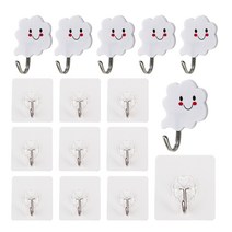 가온엘앤씨 구름 접착식 후크걸이 3p x 2개 + 강력투명 접착식 후크걸이 10p, 혼합 색상, 1세트