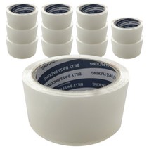 무소음 테이프 빵봉지포장 48mm x 50m, 투명, 12개