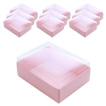 봄91 투명 PET 마카롱상자 6구 10.3 x 13.5 x 5.3 cm, 핑크, 10개