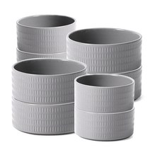 프렐류드 마틴 공기대접세트, 다크그레이, 공기 4p + 대접 4p