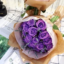 블뤼엔 비누꽃 20송이 장미꽃다발, 퍼플