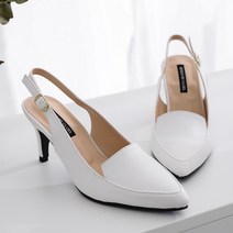 갓슈 블랑 스텔레토 슬링백 하이힐 7cm