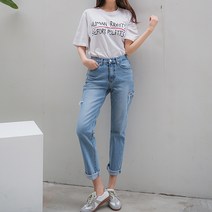 엔비룩 여성용 세상편한배기트임청바지