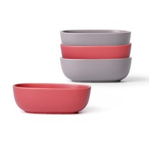 보울보울 레트로라인 오발미니볼, 로제핑크, 애쉬그레이, 4개