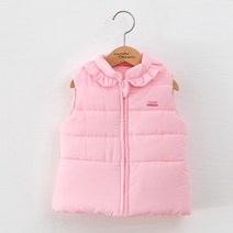 네츄라오가닉 여아용 코튼 패딩 조끼