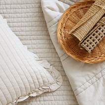 아카시아 벨라 아사면 줄누비 워싱 패드, 베이지