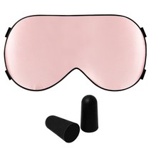 닥터투데이 프리미엄 실크 수면안대 더블스트랩 연핑크 + 귀마개 세트