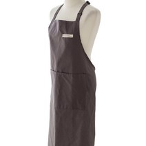 솔리드 목걸이 앞치마, 그레이, 1개