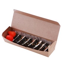 원터치 크라프트 김밥한줄 종이도시락 20.5 × 5 × 3.7 cm, 1개입, 25개