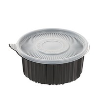 쿡앤락 감자탕 성형원형탕 DS-367 220mm 중 2.3L 검정 세트, 100개, 1개
