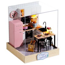아이엠미니 DIY 미니어처하우스 미니멀주방 + 도구 + 케이스, 혼합 색상