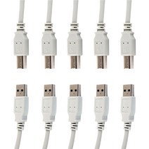 마하링크 USB 2.0 A/B 프린터 케이블, 5개, 1.8m