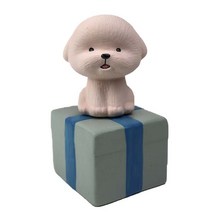 푸들 반려견 도자기 디퓨저 브라운, 그린티