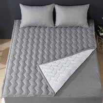 보드래 퍼펙트 침대커버 + 패드세트, 그레이